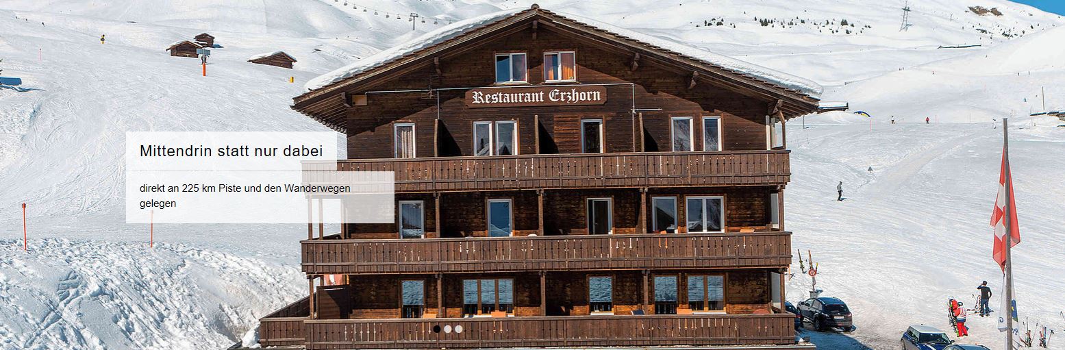 skihotel auf der piste graubünden