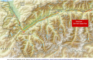 skigebiete wallis Karte