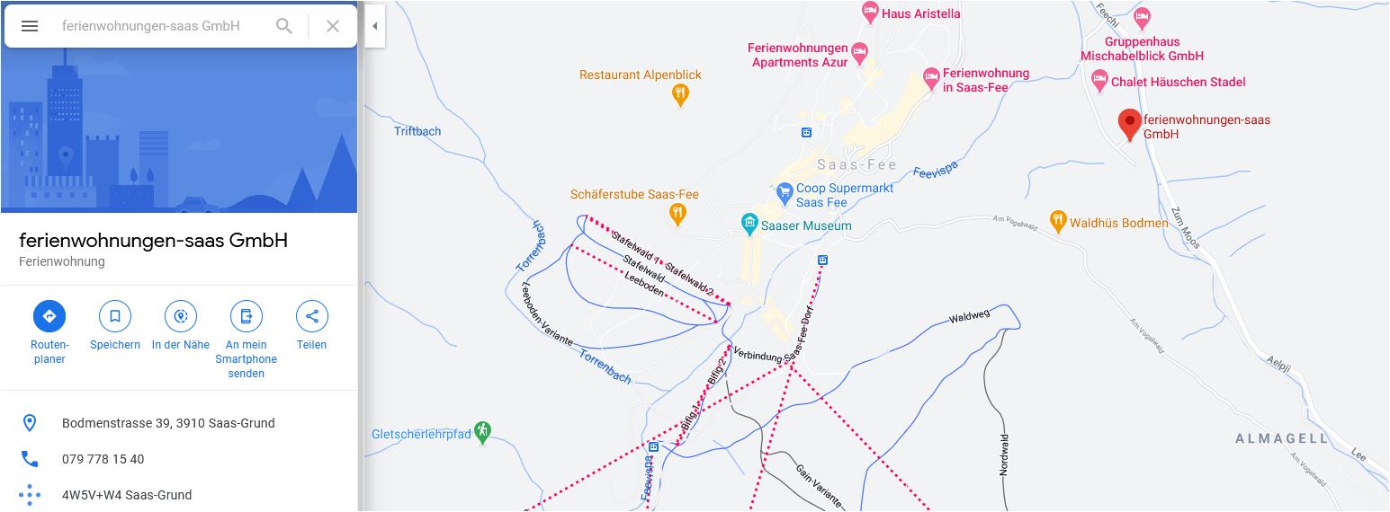 ferienwohnungen saas-grund