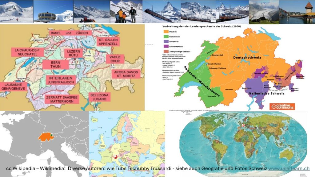 Skigebiete Schweiz Geografie