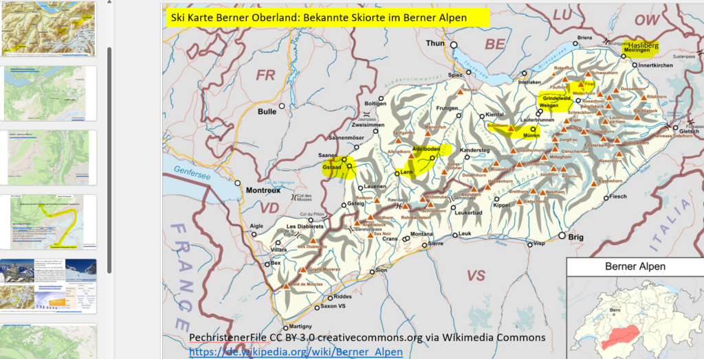 karte skigebiete  berner oberland