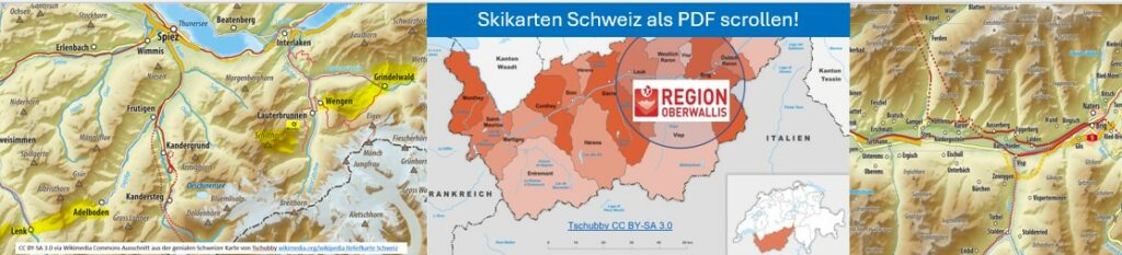 karte gute skigebiete skiurlaub schweiz